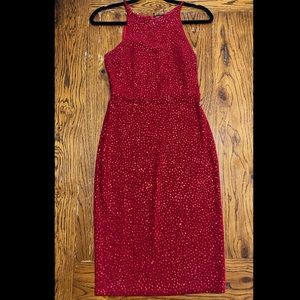 Kimcine Red Sequence Cocktail Dress